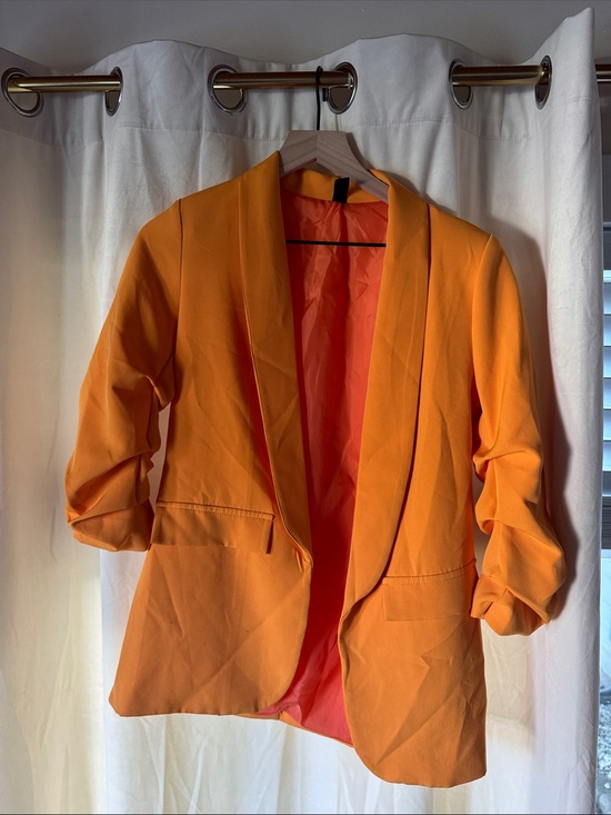Venti6 Jackets & Blazers - Women's Orange Shawl Collar Blazer